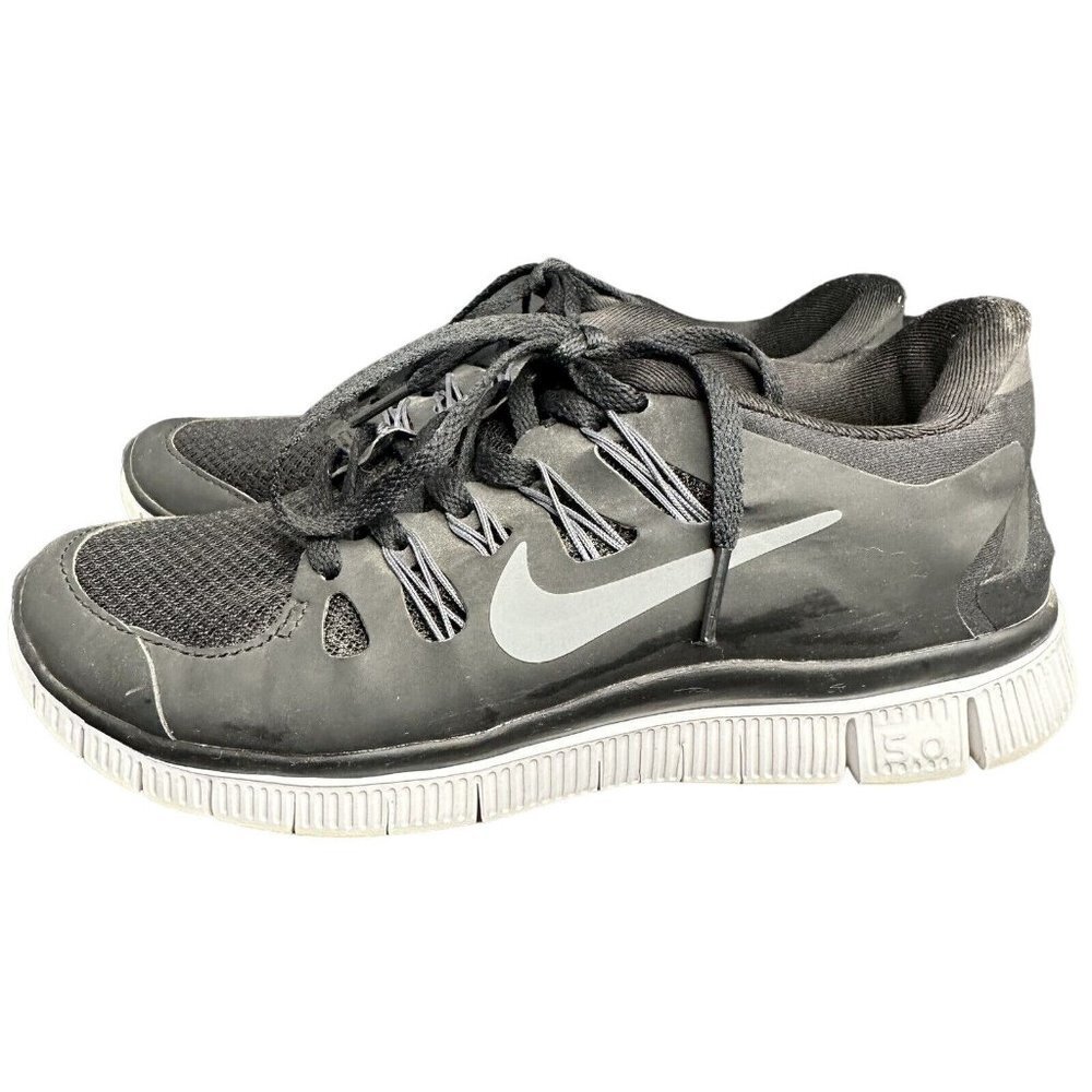 Nike Free Run 5.0 Running Shows Women 6.5 Black Grey White Sneakers - Picture 7 of 11